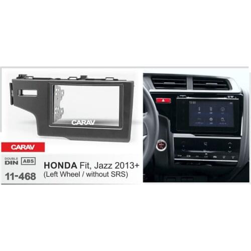 CARAV 11-468 Double Din Fascia For HONDA Fit Jazz Left Wheel wiRadio DVD Stereo Panel Dash Mounting Installation Trim