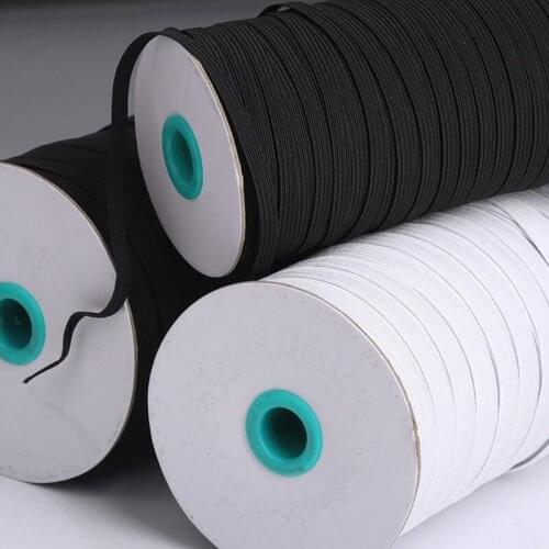 White and Black 5yards/Lot 3/6mm High Elastic Sewing Elastic Band Fiat Rubber Band Waist Band Stretch Rope Elastic Ribbon DIY