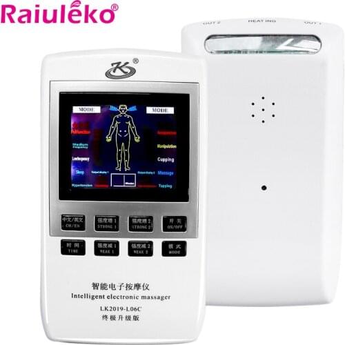 10 Models EMS Electric Herald Tens Machine Acupuncture Body Massage Digital Therapy Massager Muscle Stimulator Body Relax 18 Pad