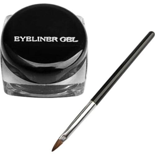 Cosmetic Waterproof Eyeliner Gel Cream With Brush Eye Liner Makeup Tool @ME