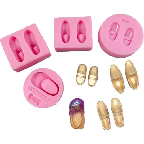 Baking Shoes Cooking Tools Silicone Fondant and Paste Mold Diy Cake Decorating Polymer Clay Resin Candy Cake Sculpey