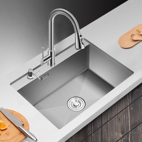 Kitchen Sink Undermount Single Bowl Manual 304 Stainless Steel Thicken Sink Vegetable Kitchen Sink Home
