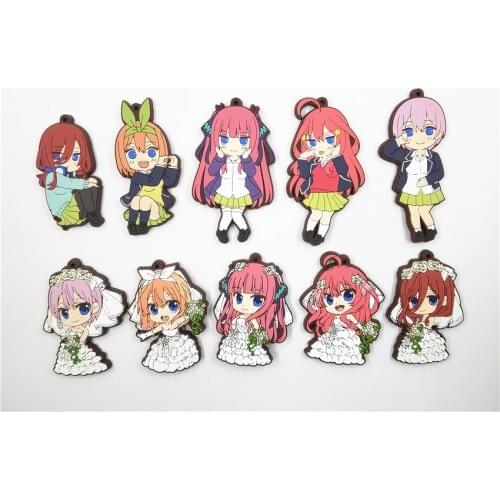 The Quintessential Quintuplets Anime keychain Rubber strap/mobile phone strap Keyring Number