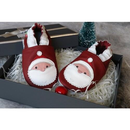 Carozoo Genuine Cow Leather Animal Moccasins Soft Soled Toddlers Infant Baby Shoes Boy Girl Newborn First Walkers Christmas Gift