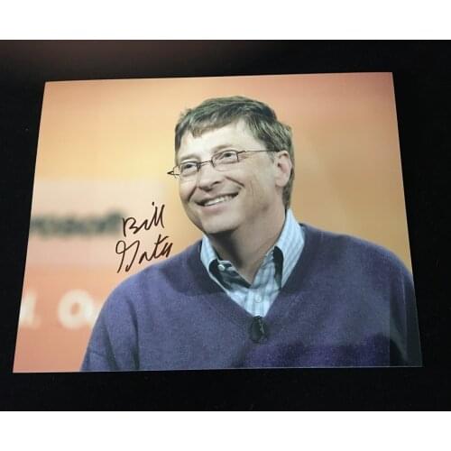 Signed Bill Gates Autographed Original Photo Autographs 8*10 inches Free shipping 052001