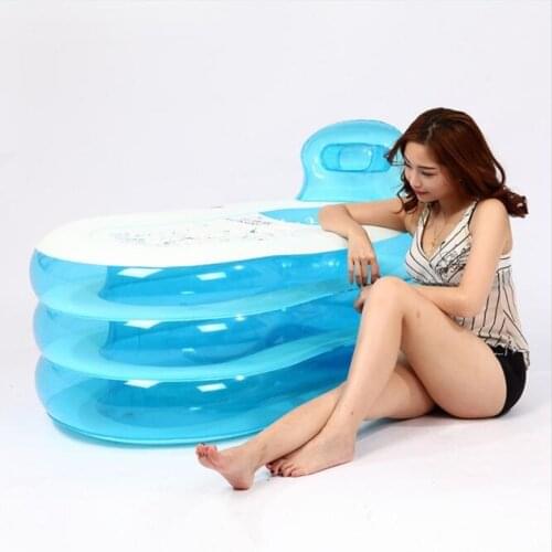 Portable PVC adult bathtub, folding inflatable bathtub, safe and environmentally friendly non-toxic thick bath