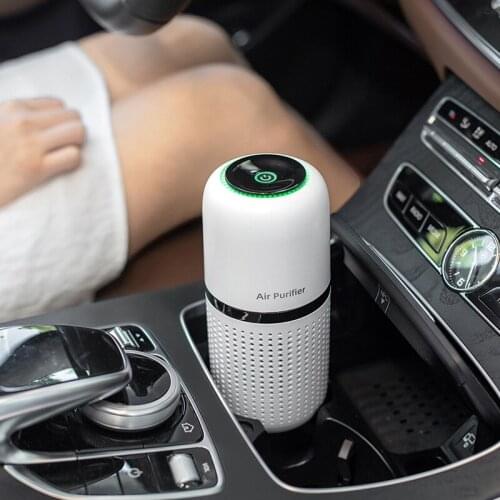 Mini Portable Air Purifier For Home/Car Lemon Aromatherapy Car Air Cleaner Ionizer 800mAh Rechargeable Battery USB Air Filter