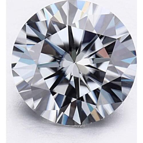 5mm round cut gray moissanites whoelase price synthetic stone beads maker for romantic ring making