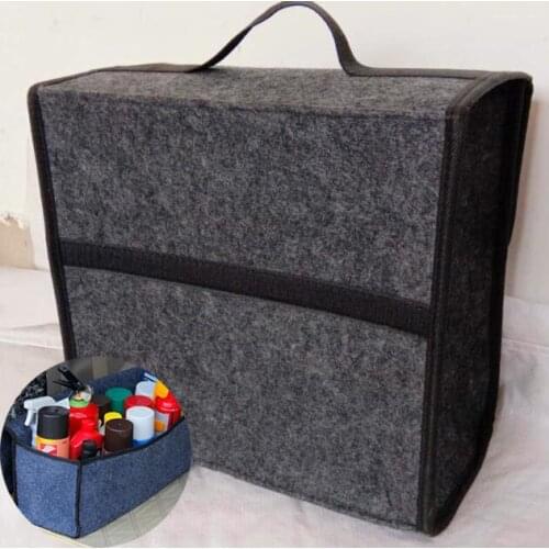 Foldable Trunk Organizer Felt Cloth Stowing Tidying Container Bag RV Camper Bus Van SUV Storage Box Accessories Universal