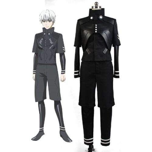 Tokyo Ghoul Ken Kaneki Cosplay Costume Ken Kaneki Cosplay Adult Black Jumpsuit Battle Uniform Halloween Carnival Costume