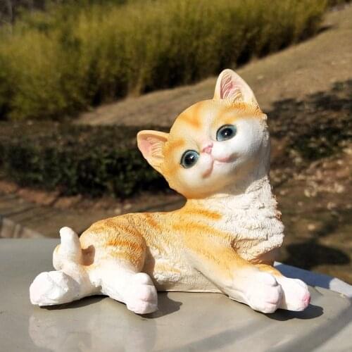 Outdoor Simulation Animal Cat Resin Ornaments Art Garden Landscape Sculpture Crafts Courtyard Villa Balcony Figurines Decoration