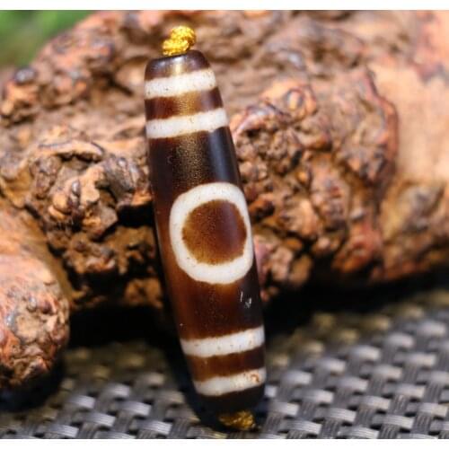 Treasure Unique Magic Energy Tibetan Old Agate 1 Eye Star dZi Bead Amulet Pendant UPD0407A Timestown UPD210106A