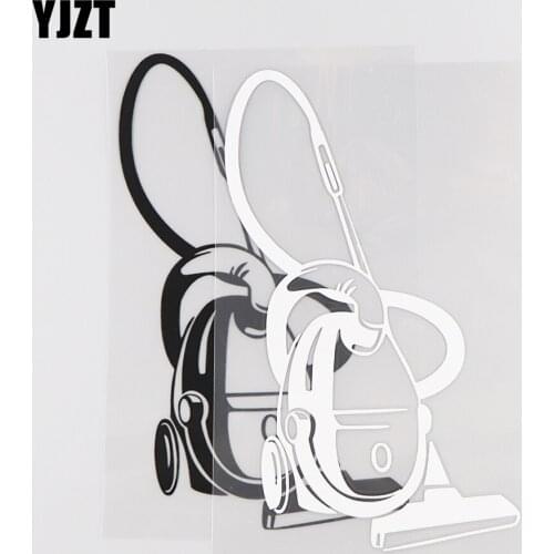 YJZT 10.8×18CM Personalized Vacuum Cleaner Decoration Car Sticker Design Fun Vinyl Decal Black/Silver 20D-0033