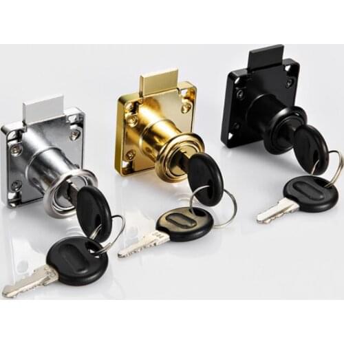 Drawer Lock Letter Box Lock Furniture Cabinet Lock, Opening Diameter 19mm for Door Panels with a Thickness of 17-22 mm/ 27-32mm
