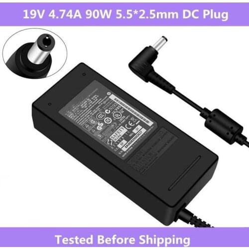 New 90W 19V 4.74A 5.5*2.5mm AC Adapter Power Charger For Asus A52F A53E A53U A55A A55VD D550CA D550M D550MAV F555LA K501 Laptop