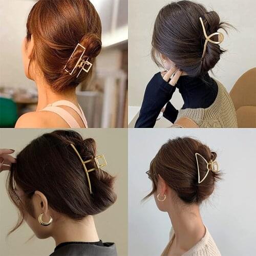 Women Metal Hair Claws Barrettes Headwear Hairclips Hairpins Ladies Plastic Hairgrip Girls Ornaments Crab Bands Hair Accessories