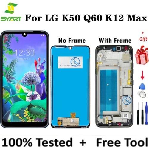 100% Teated For LG Q60 K50 K12 Max LMX520BMW LMX520EMW K12 Prime K40S K50S LCD Display Touch Screen Digitizer Assembly