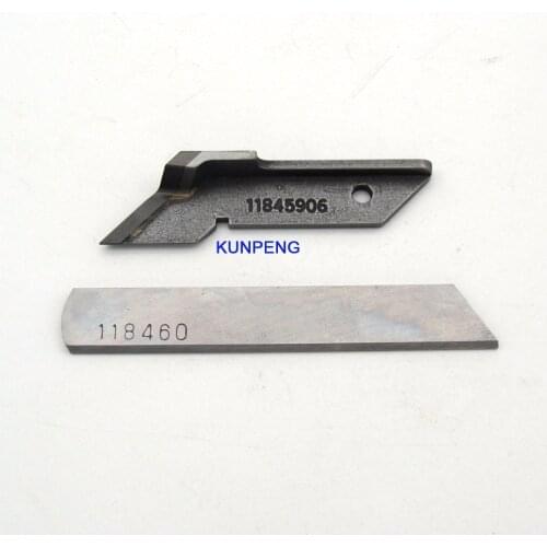 1SET #118-46003+118-45906 OVERLOCK KNIVES fit for JUKI MO-2504, 3604, 3904 CLASS