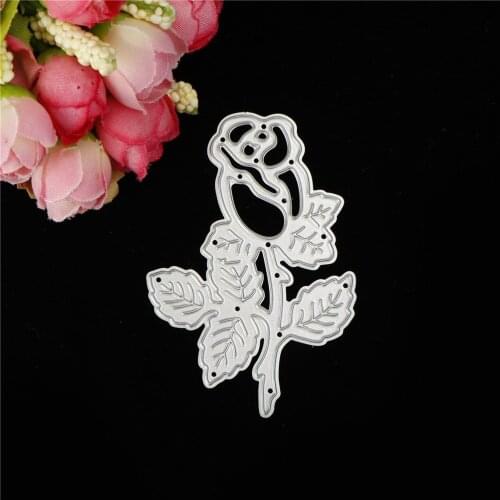 1Pcs Metal Cutting Dies Rose Flower Stencils For DIY Scrapbooking Decorative Embossing Suit Paper Cards Die Cutting Template