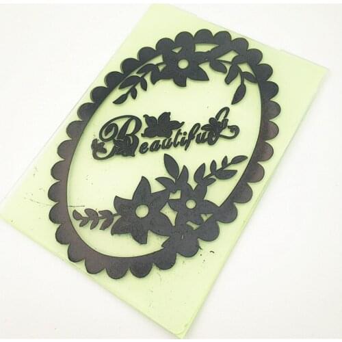 10.5x14.5cm Flower wreat Embossing folders Plastic bump Scrapbooking DIY Template Fondant indentation Cake Photo Album Card Make