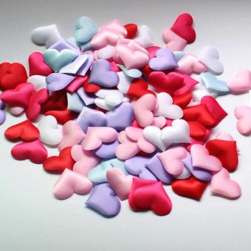 100PCS 3D Flower Sponge Sweet Love Heart Throwing Rose Petals Wedding Party Romantic Table Decoration Wedding Party Supplies