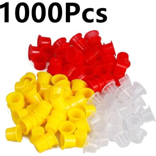 1000Pcs Professional Tattoo Ink Cup 17*11.5mm 4 Colors Portable Silicone Pigment Glue Container Body Art Tool Tattoo Accessories