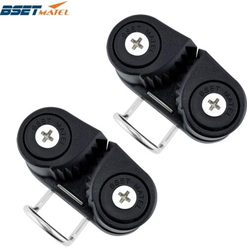 2PCS Composite 2 Row Matic Ball Bearing Cam Cleat with leading Ring Pilates Equipment Boat Fast Entry Rope Wire Fairlead sailing
