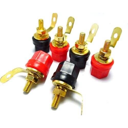 20pcs/lot Gold-plated Audio Terminal 4mm Banana Socket Jack