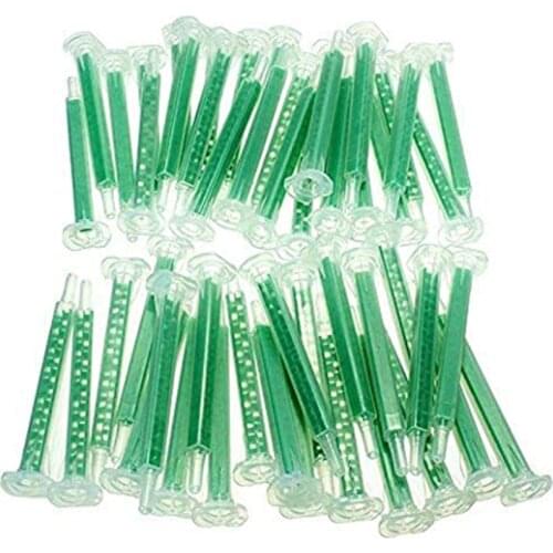 50 Pieces F6-16 Green Ab Glue Mixing Tube Static Mouth Section 16 Nozzles