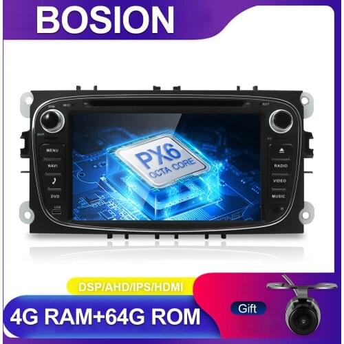 Bosion Android 10 GPS Car Radios 2 Din Car Multimedia player 7'' Audio DVD Player For Ford/Focus/S-Max/Mondeo 9/GalaxyC-Max DSP