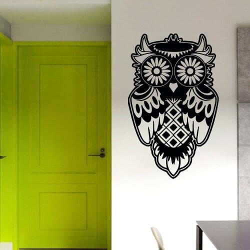 Bohemian Lovely Owl Wall Decal Removable Mount Interior Wall Stickers Vinilos Decorativos For Living Room Home Decor DIYSYY297