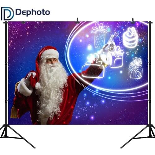 Dephoto Winter Christmas Santa Claus Baby Magic Party Photography Background Customized Photographic Backdrops For Photo Studio
