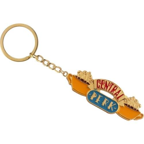 Friends TV Show Keychain Central Perk Coffee Time Photo Frame Pendant Key Chain For Best Friend Lady Girl Jewelry Gift