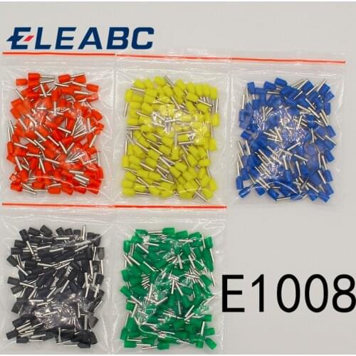 E1008 Tube insulating Insulated terminals 100PCS/Pack 1MM2 Cable Wire Connector Insulating Crimp Terminal Connector E