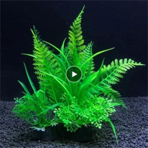 30CM Artificial Underwater Plants Aquarium Fish Tank Decoration Green Purple Water Grass Viewing Decorations Ornament Plant