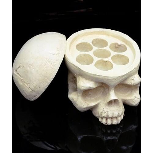 Kissure Skull Head 7 Holes Hard Resin Tattoo Ink Cup Caps Holder Tattoo Ink Cup Holder Tattoo Tool Make Up