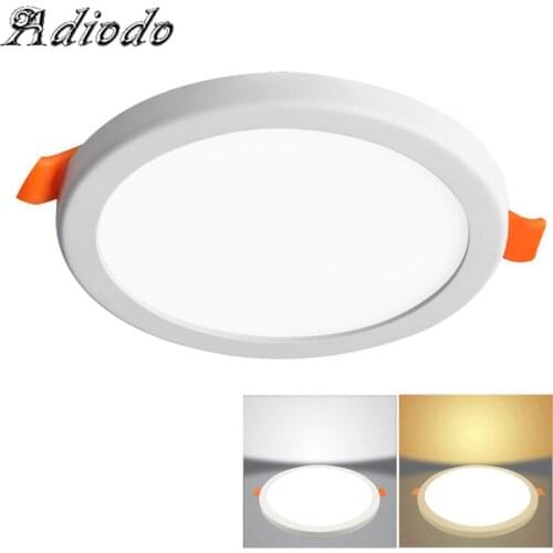Square$Round LED Panel Light Ultra Thin LED Downlight AC220V 6W 8W 15W 20W LED Ceiling Recessed Light Indoor Bathroom Illuminate