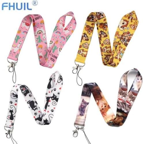 Cartoon Phone Hand Wrist Lanyards Strap String Kawaii Phone Charm Short Lanyard for Keys ID Card Gym USB Badge Holder Hand Rope