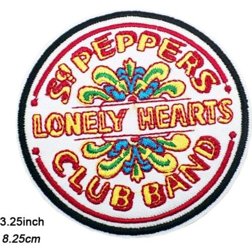 Lonely Hearts Music Band Themes Iron On Embroidered Clothes Patch For Clothing Stickers Garment Apparel Accessories