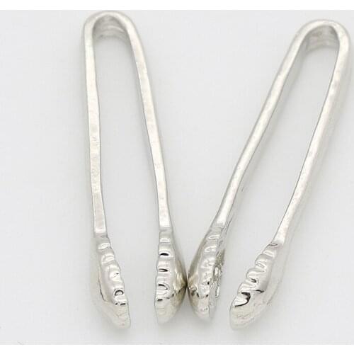 New Metal Barbecue Locking Tongs Serving Clip BBQ Grill Baking Salad Steak Vegetable Pasta Dollhouse Miniature Kitchen Tool 2pcs