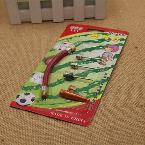 By DHL 200set Inflating Needle Kits Needle Hose Sports Ball Basketball Football Volleyball Bike Tire Tube Inflator Kit Durable