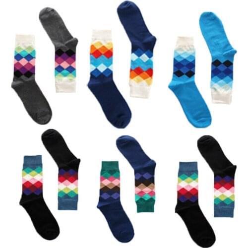 Peonfly Compression Comfortable 3d Funny Colorful for Man Male Geometry Calcetines Hombre Art Socks Meias Homens