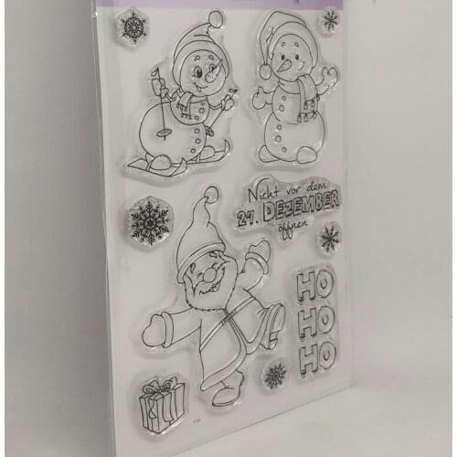 German snowman stamp Clear Stamp for Scrapbooking Transparent Silicone Rubber DIY Photo Album Decor 789