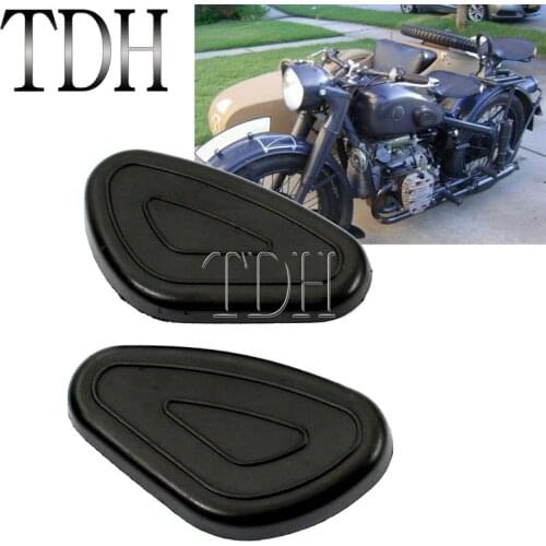 For Zündapp DB DS KS 750 Dnepr Ural Sidecar Rubber Black Tank Knee Pad Fuel Oil Tank Traction Pad for BMW R12/R75/R51/R61/K750