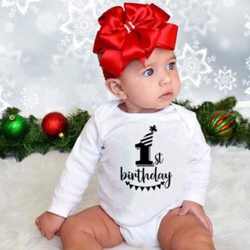 Its My First Birthday Newborn Baby Bodysuit Cotton Long Sleeve Body Baby Boy Onesies Baby Girl 1st Birthday Rompers Clothes