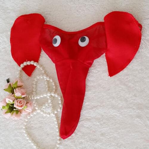 Sexy Elephant Thong Strapon Panties Knickers For Men Sissy Underpants Gay Men Underwear With Hole Erotic Latex Lingerie Briefs