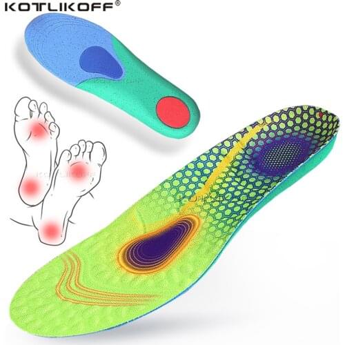 Insoles For Running Sport Breathable Deodorant Summer Shoe Pad Insert Foot Plantar Fasciitis Elastic Shock Absorption Insoles