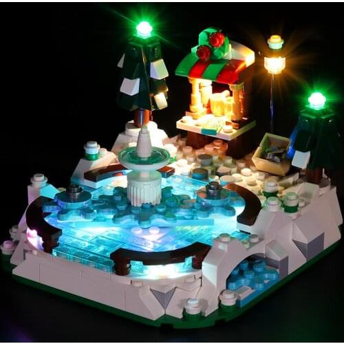 LED Light Kit for Ice Skating Rink 40416 LED Lighting Set Seasonal Toys for Child(NOT Include The Model)