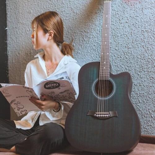 Vintage Color Acoustic Guitar 41 Inch Pruce Wood Backplane Beginner