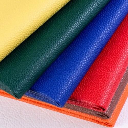 Waterproof 1mm thick litchi pattern artificial leather fabric for car seat